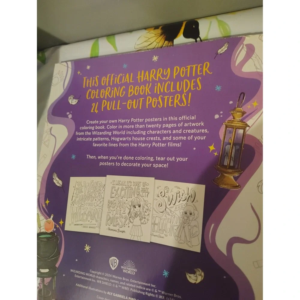 Harry Potter Magical Words Coloring Book Scholastic 24 Pull-Out Posters New